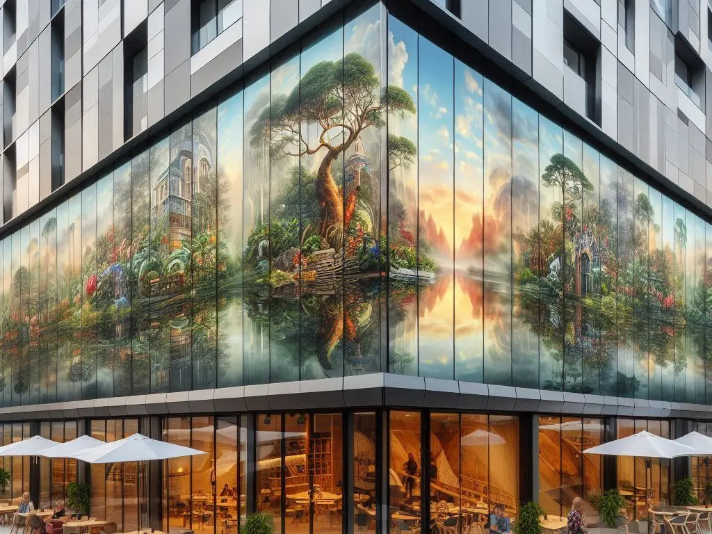 Printed facades and interior fittings